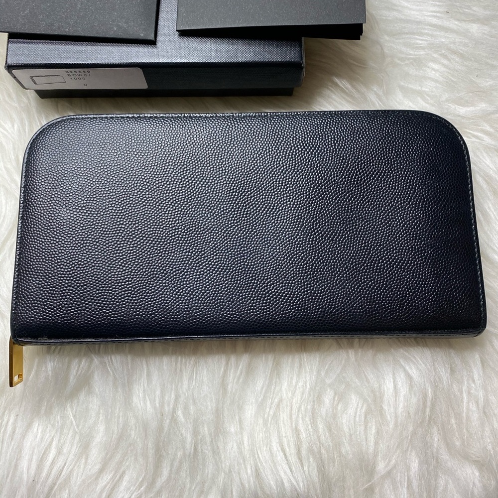 AUTHENTIC YSL PORTEFEULLE WALLET LIKE NEW BLACK - Picture 7 of 8